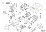 Bosch 3 601 JJ8 300 Gds 18V-1000 Impact Wrench 18 V / Eu Spare Parts